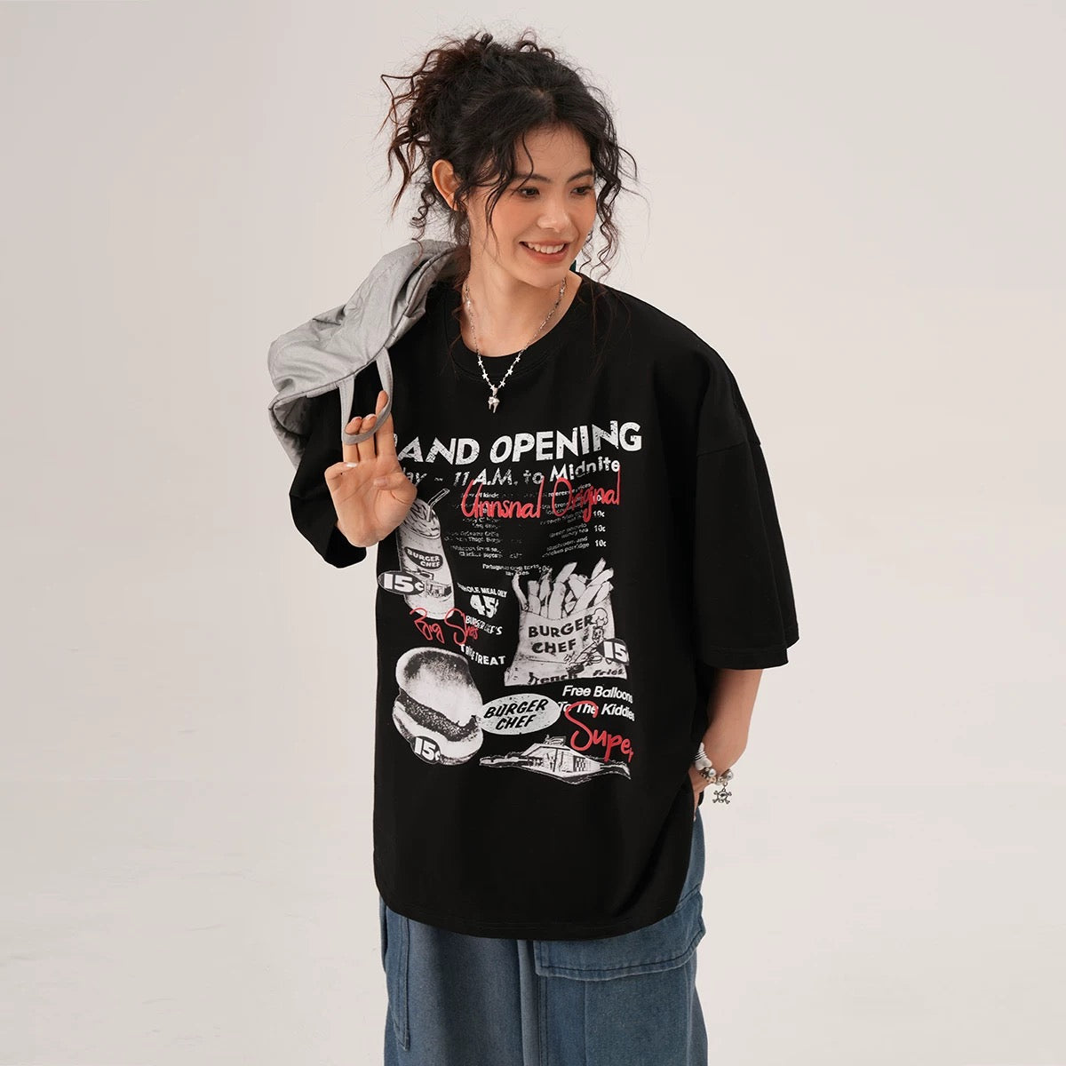 Burger Joint Retro Print Tee