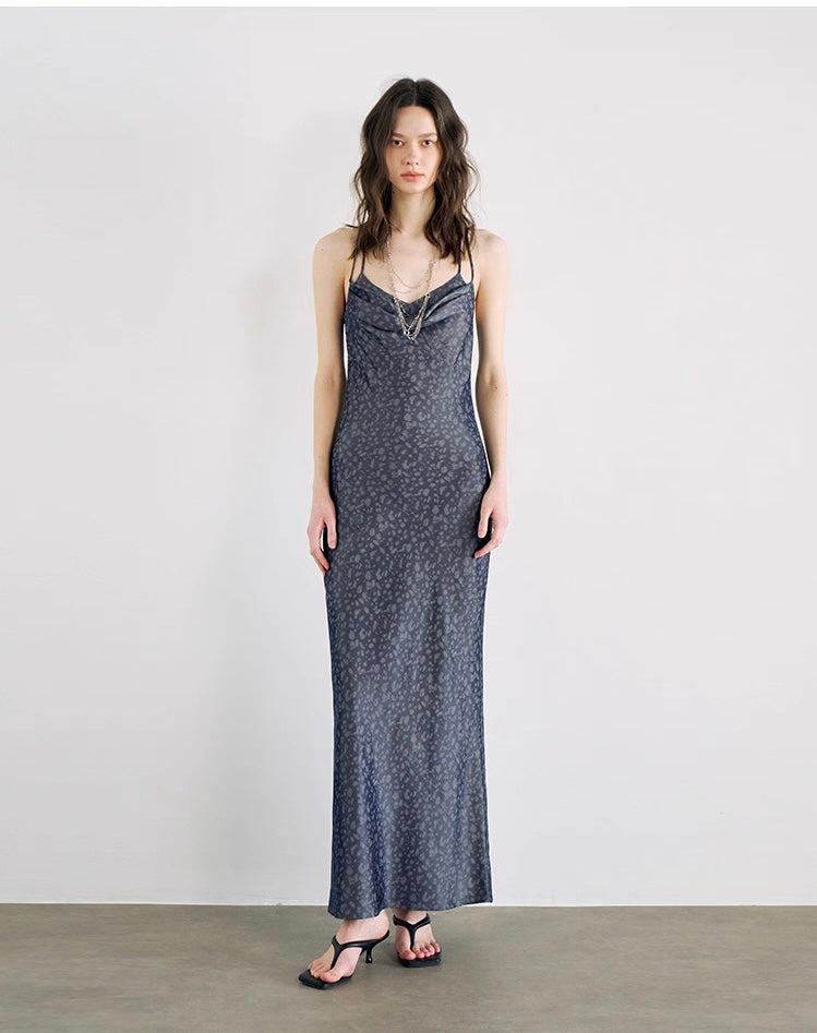 Chic Leopard Print Maxi Sundress