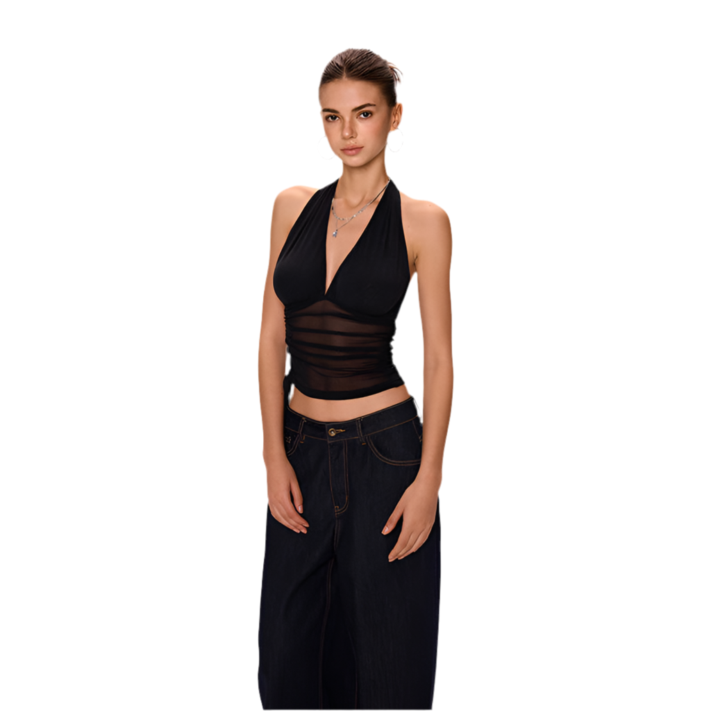 Allure Sheer Mesh Camisole Top