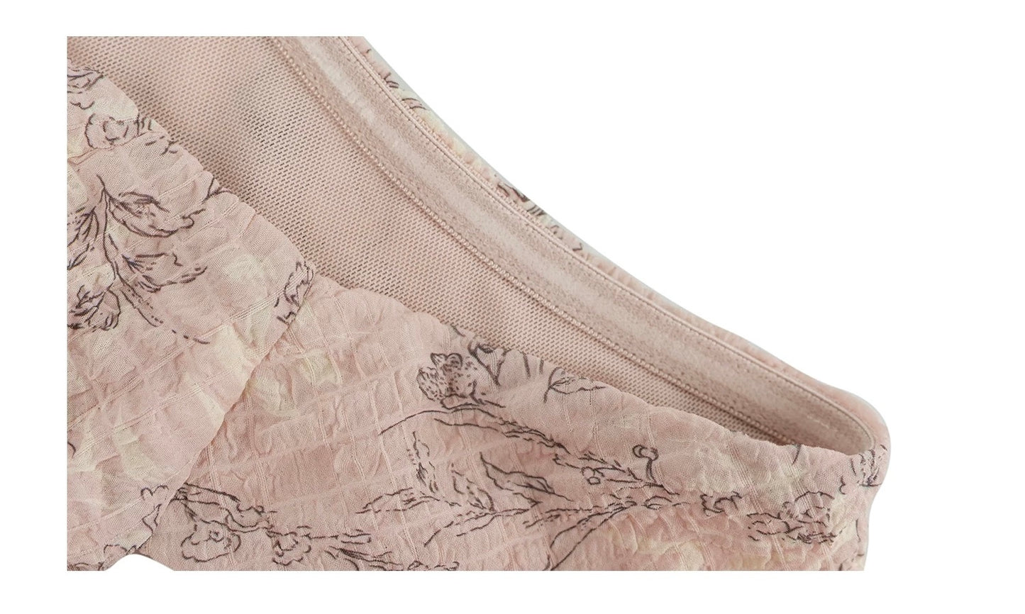 Blush Bloom V-Neck Maxi Dress