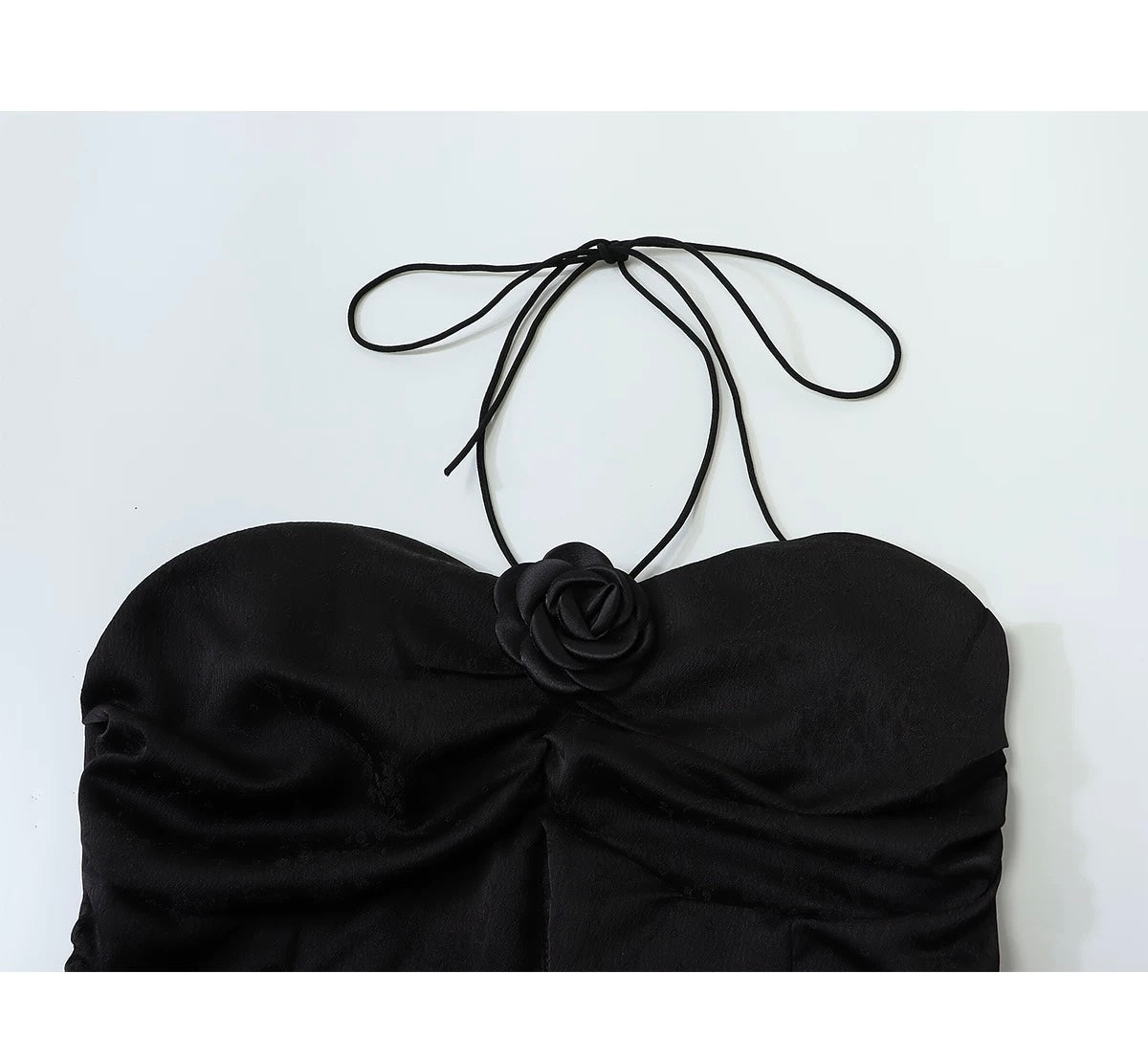 Black Suspender Bandeau Top