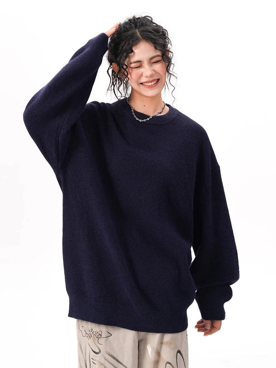 Rustic Ember Oversized Knit Sweater