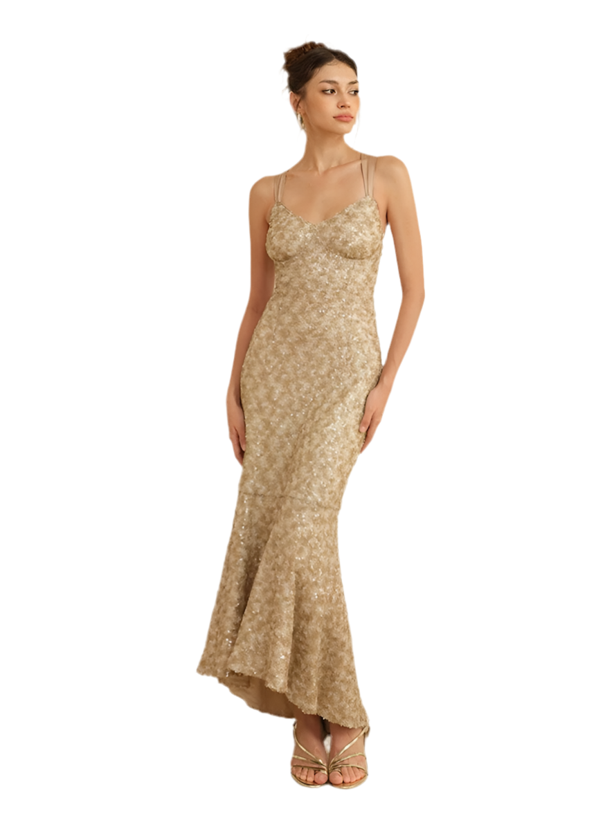 Glam Sequin Mermaid Evening Gown