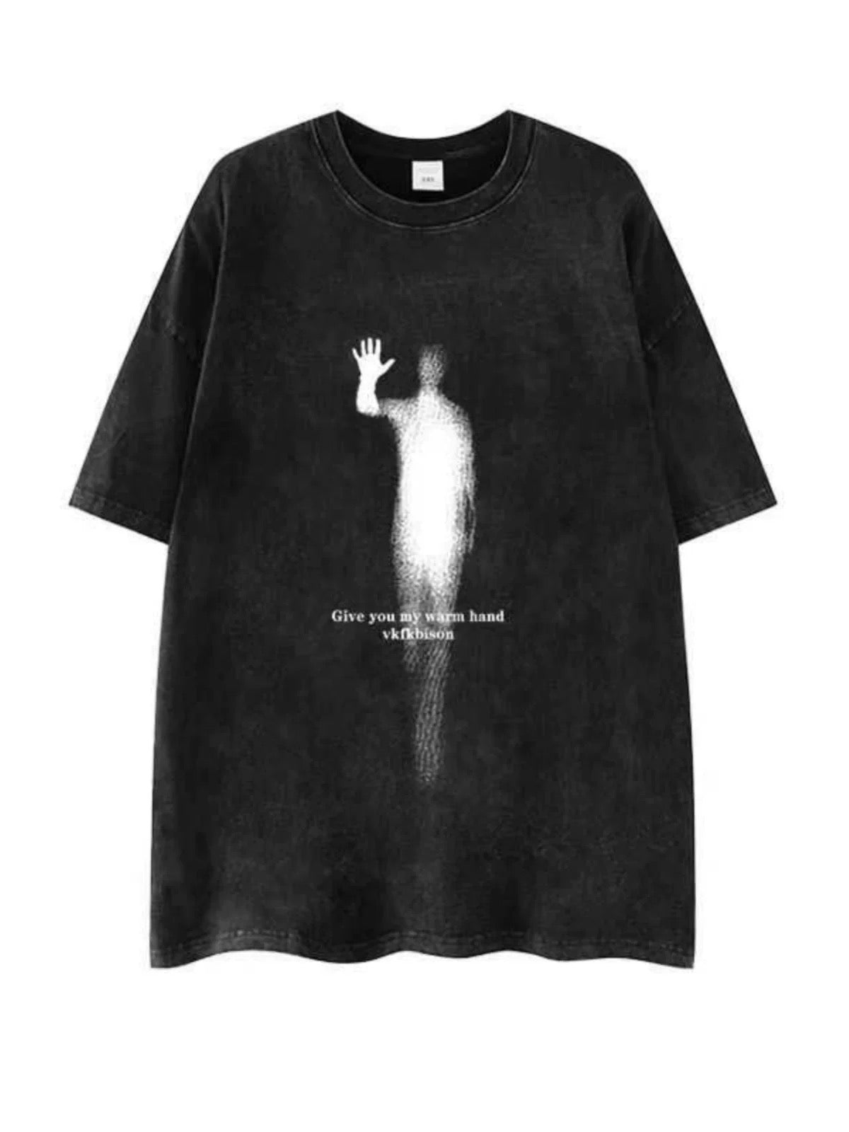 Oversized Distressed Abstract Graphic Streetwear Tee