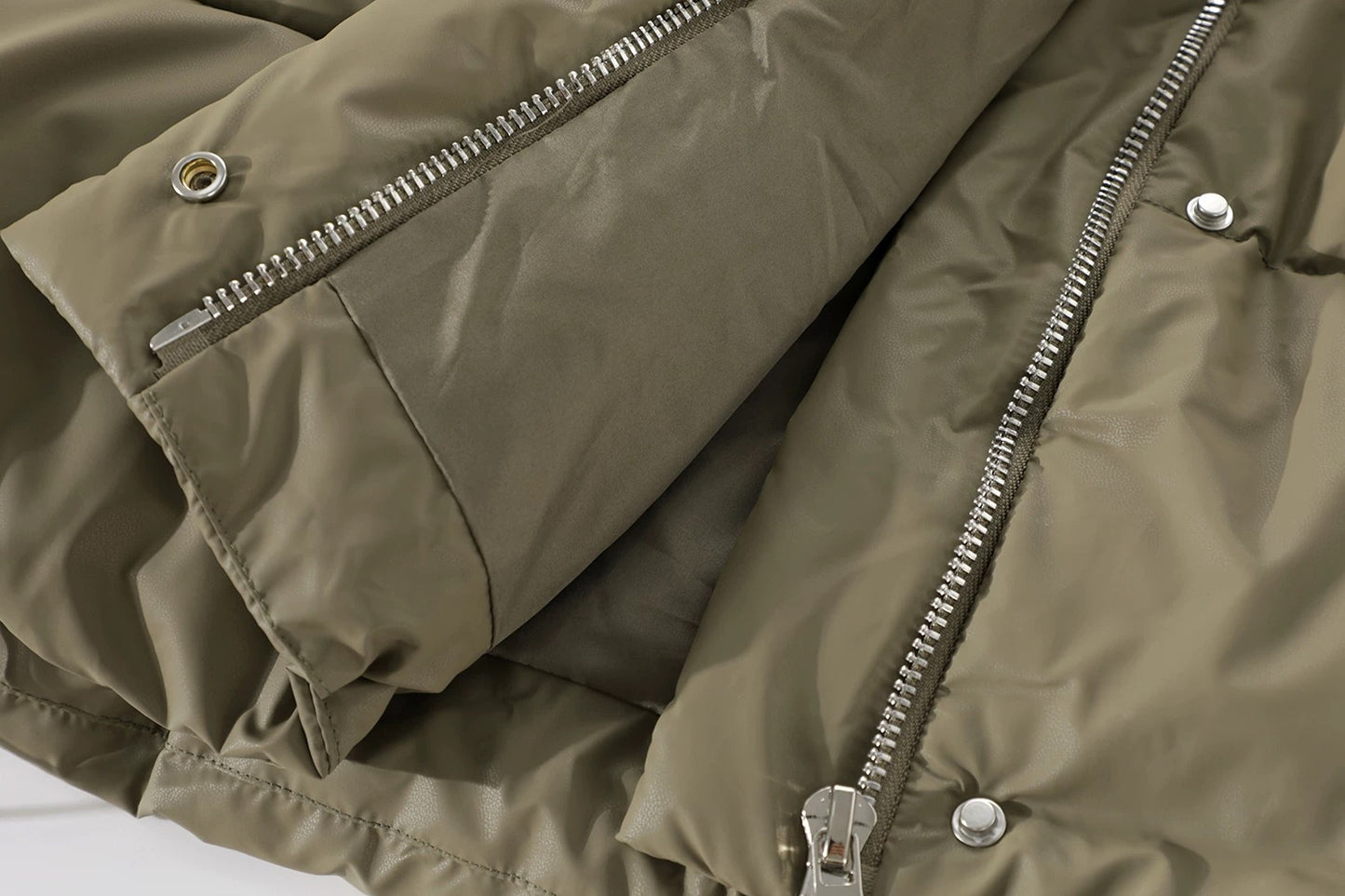 High-Neck Cropped Puffer Jacket
