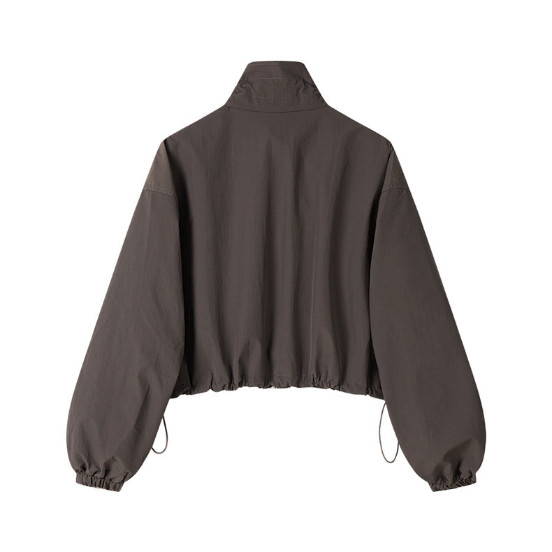 Trendy Lightweight Cropped Zip-Up Jacket