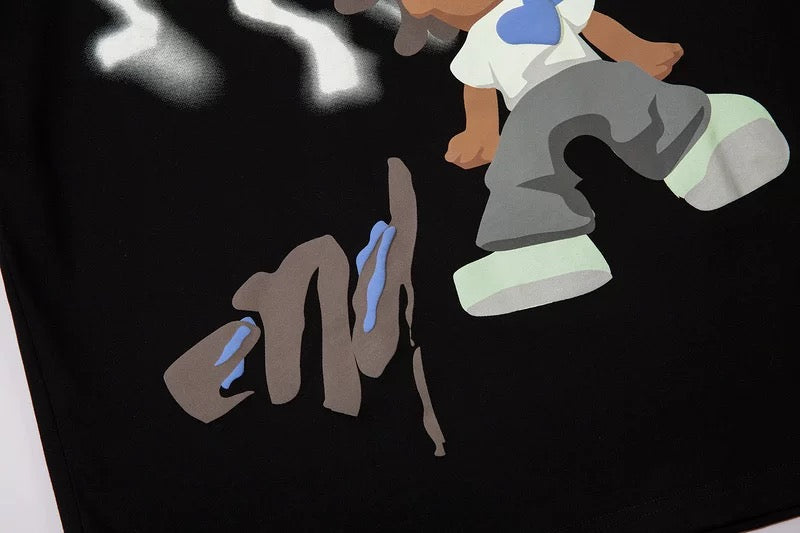 Anime Love Oversized Cartoon Tee .