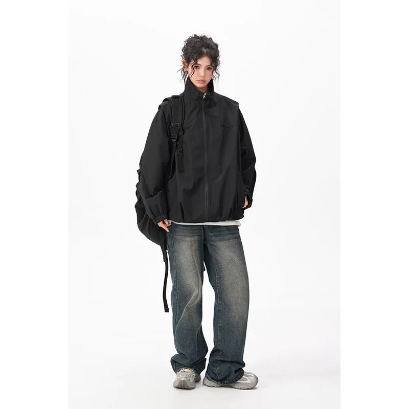 Women's Oversized Zipper Windbreaker Jacket