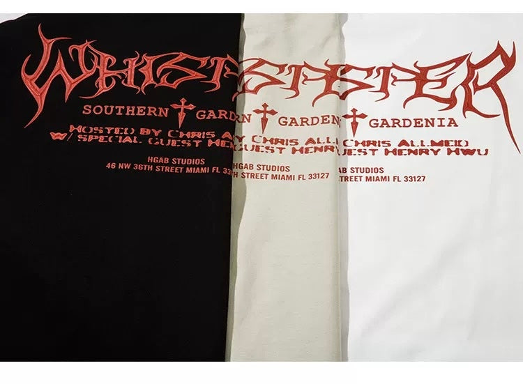 Graffiti Print Cotton T-Shirt