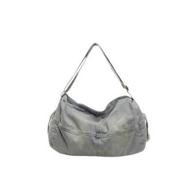 Adjustable Strap Denim Tote Bag