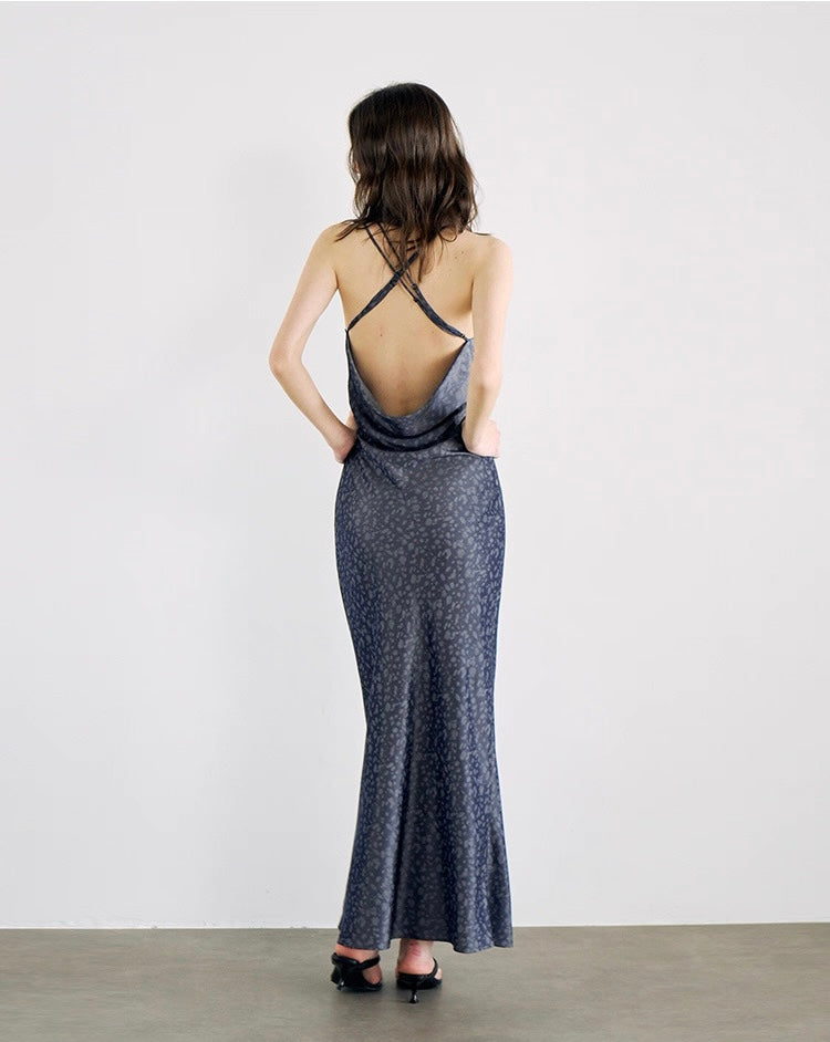 Chic Leopard Print Maxi Sundress