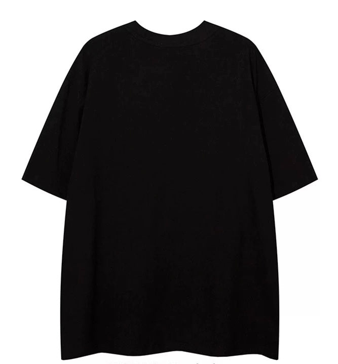 Oversized Necklace Decor Graphic T-shirt