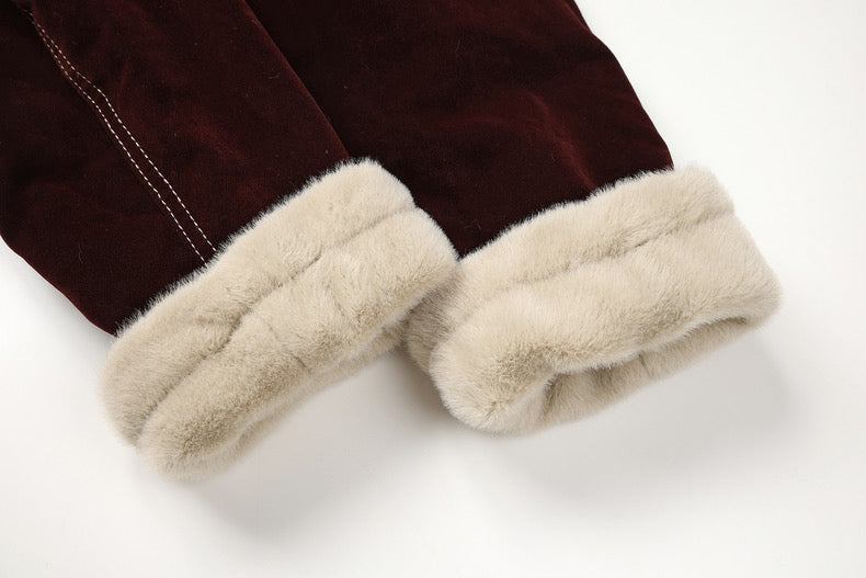 Women Stylish Winter fur Motorcycle Jacket