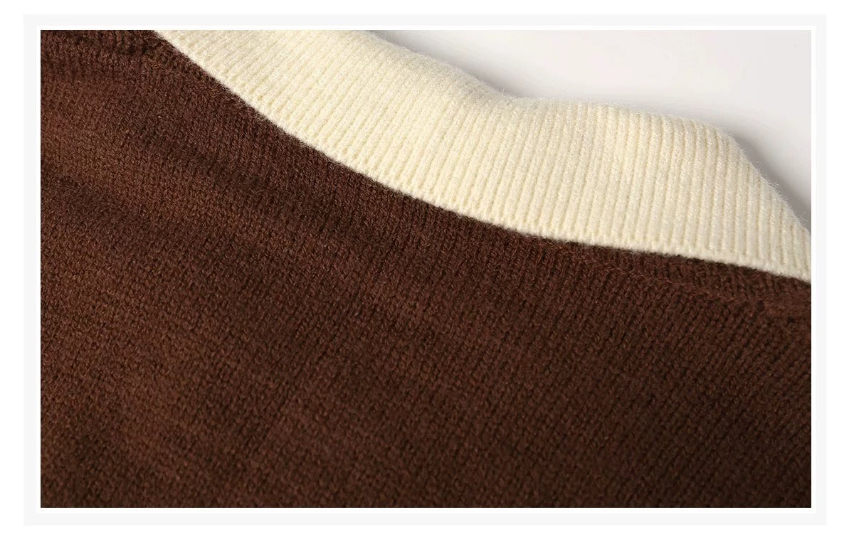 Korean Buttoned Hooded Knitted Sweater for Women