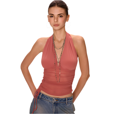 Allure Sheer Mesh Camisole Top