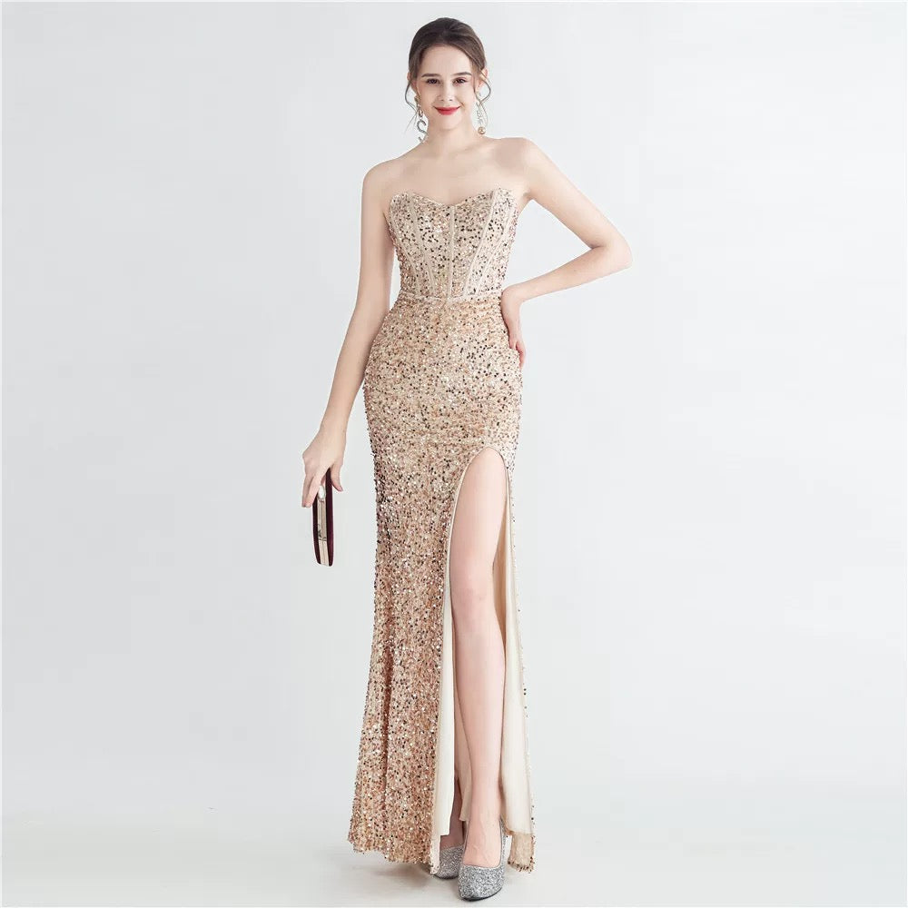 Twilight Glow Sequin Fishtail Dress