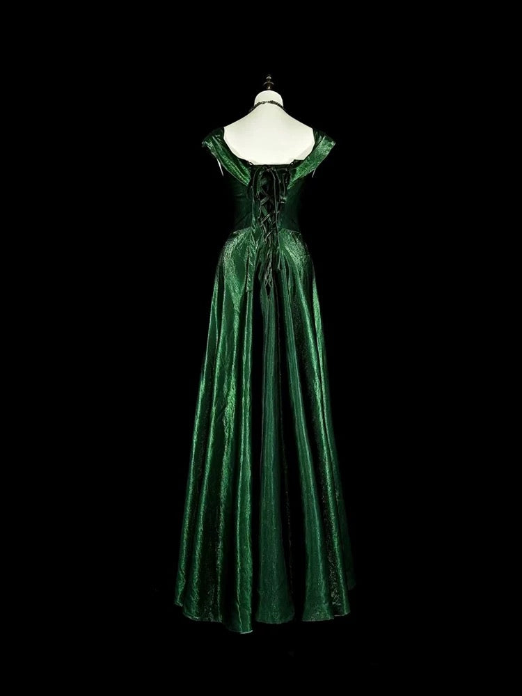 RoyalGreen Velvet Gown
