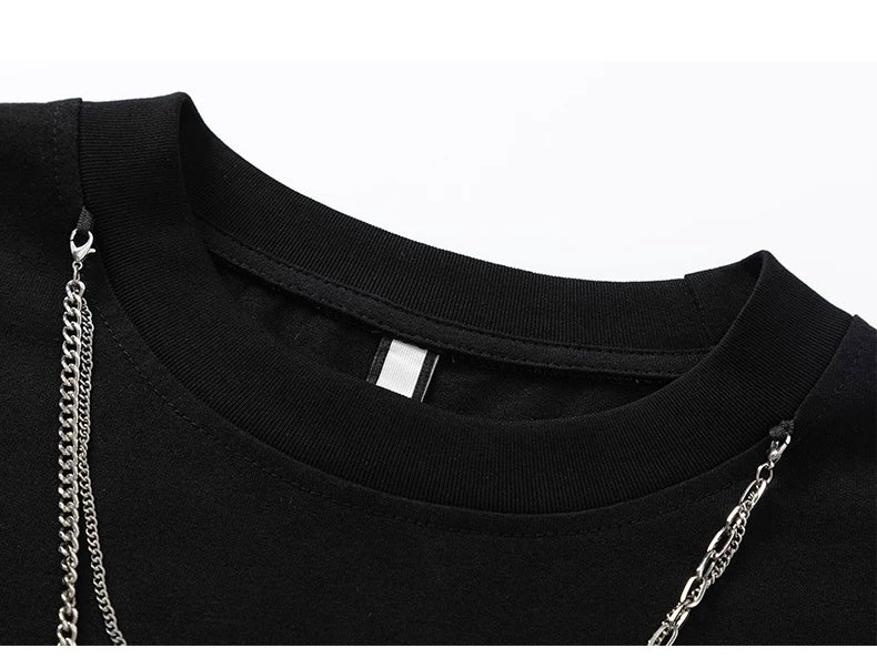 Retro Hip-Hop T-Shirt with Necklace