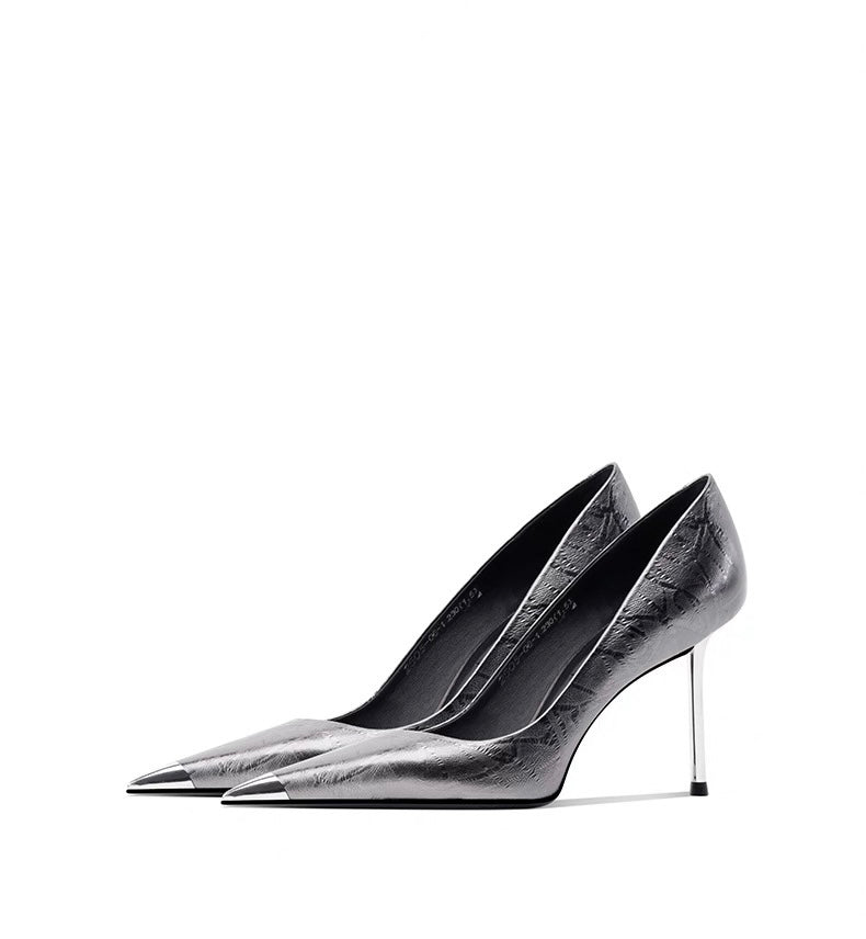 Radiant Edge Metallic Stiletto Heels