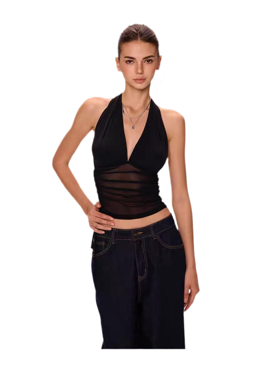Allure Sheer Mesh Camisole Top