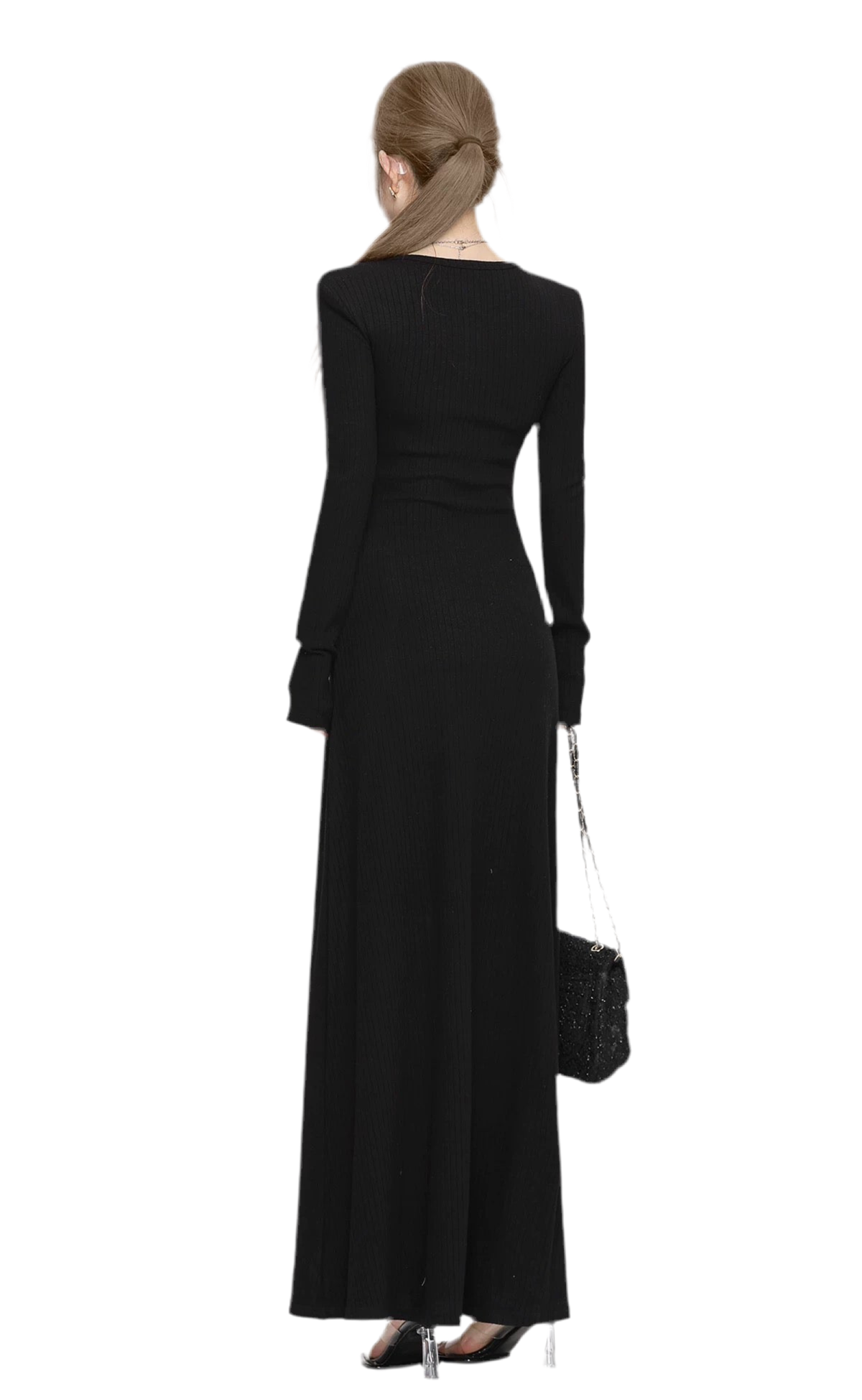 Elegant Knitted Long Sleeve Maxi dress