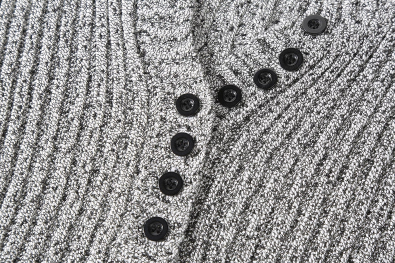 Chic Knitted Button Crop Top