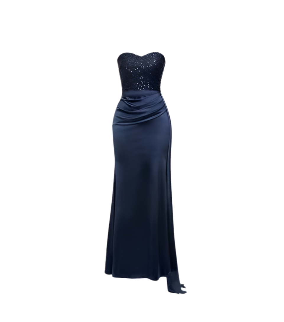 Enchantment Sequin Satin Maxi Dress