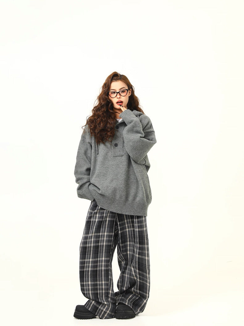 Cozy Oversized Knit Hoodie Pullover