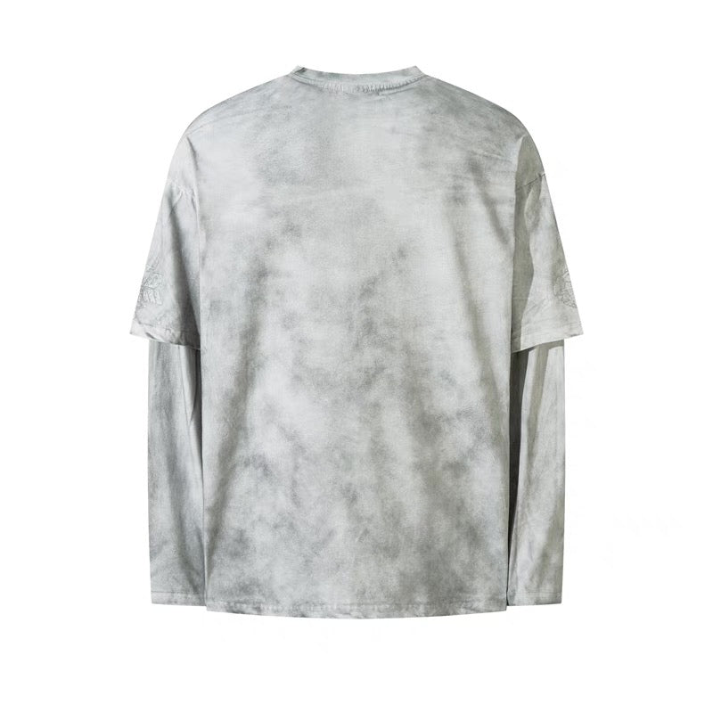 Distressed Casual Long Sleeve Tee
