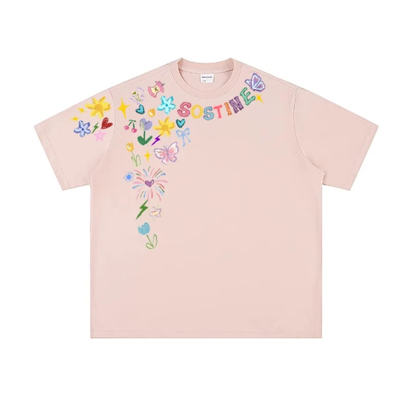 Sunny Sketch Floral Graphic Tee