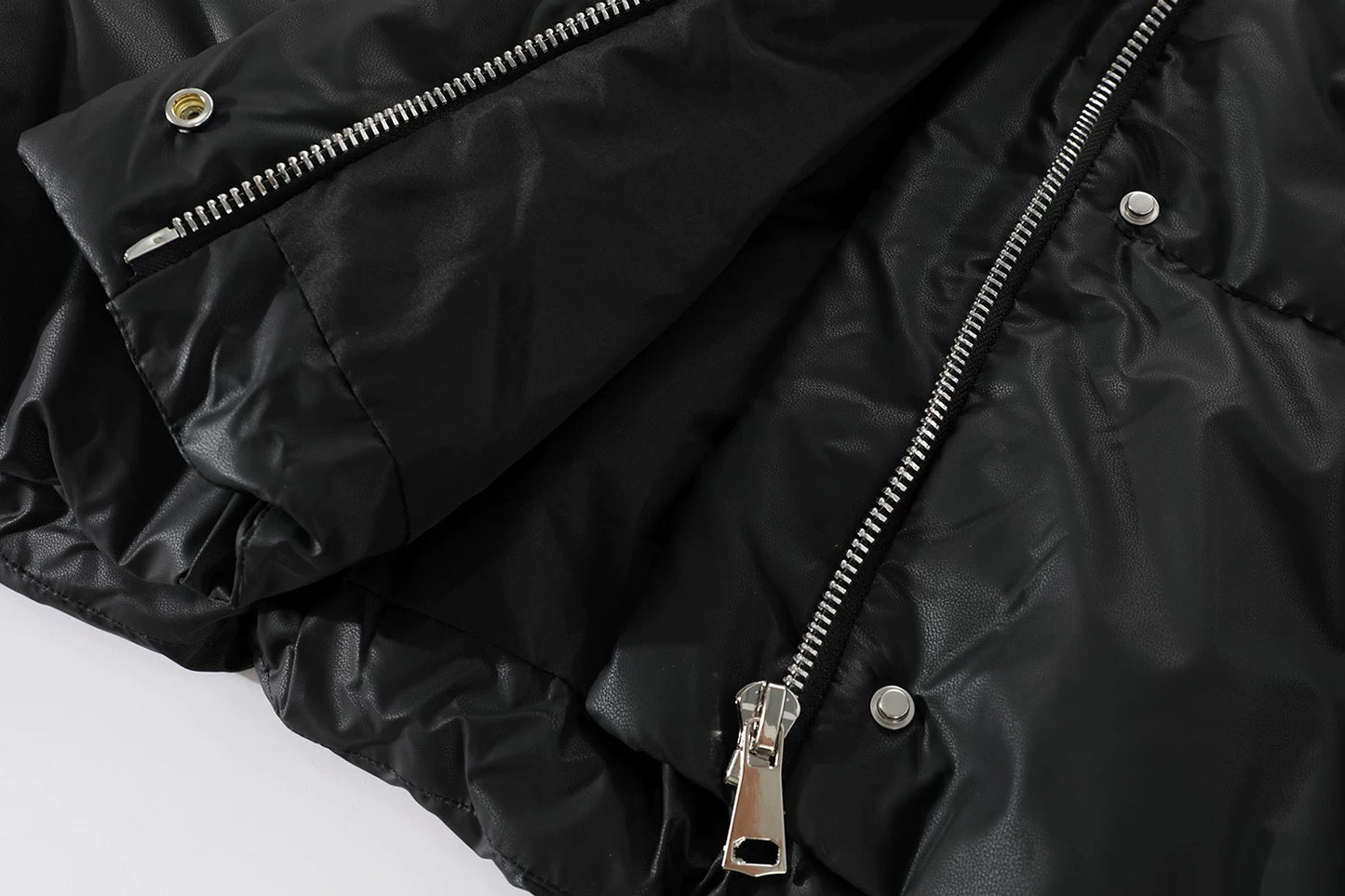 High-Neck Cropped Puffer Jacket