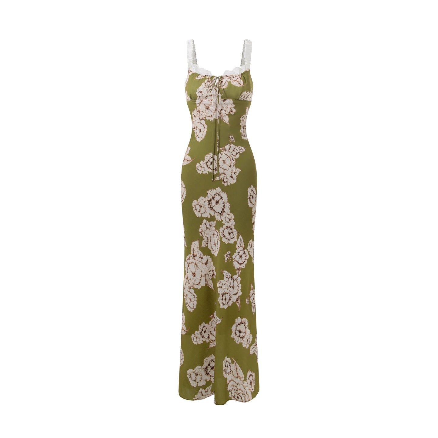 Sleeveless Polka Dot Bodycon Maxi Dress