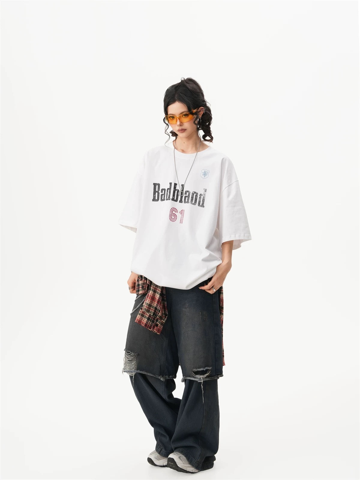 Washed Black Graphic Tee Casual Oversized