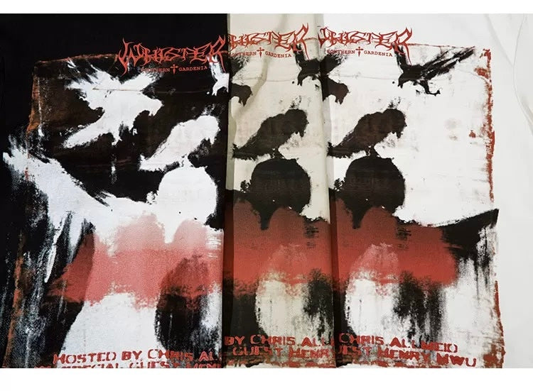 Graffiti Print Cotton T-Shirt