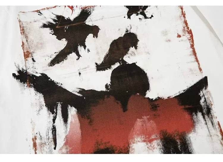 Graffiti Print Cotton T-Shirt