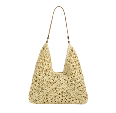 Boho Woven Crossbody Tote Bag