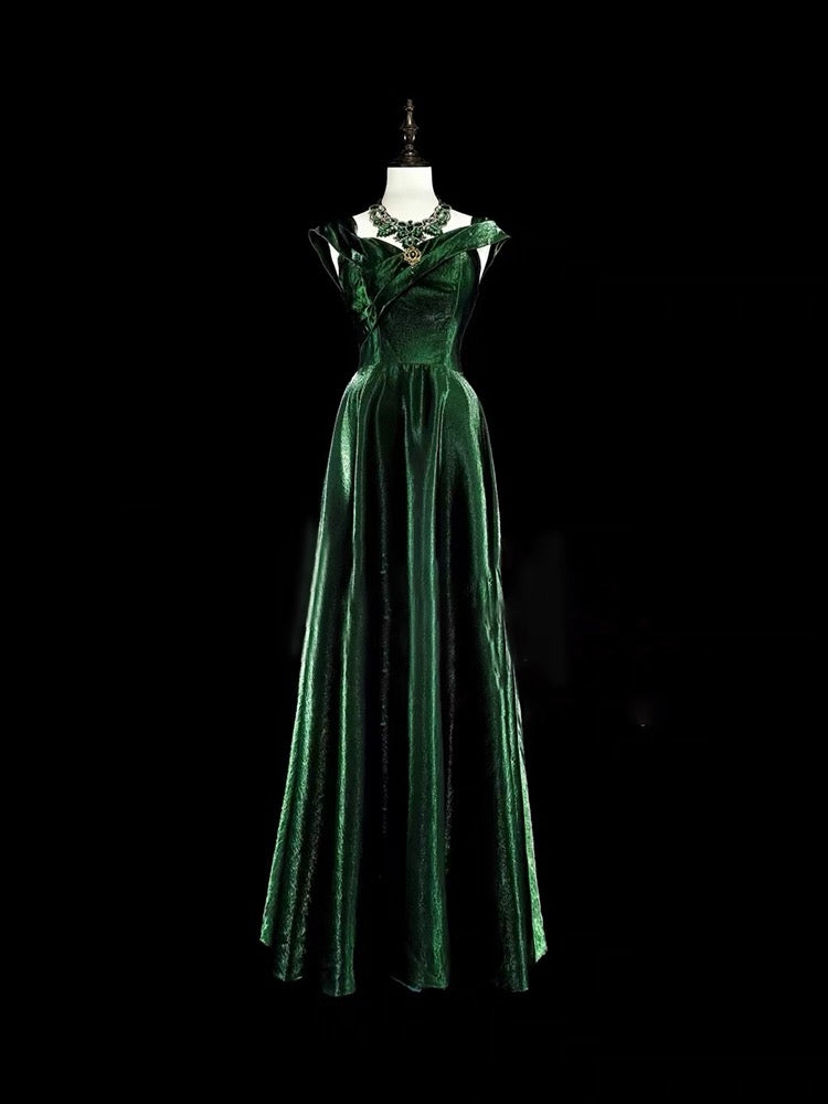 RoyalGreen Velvet Gown