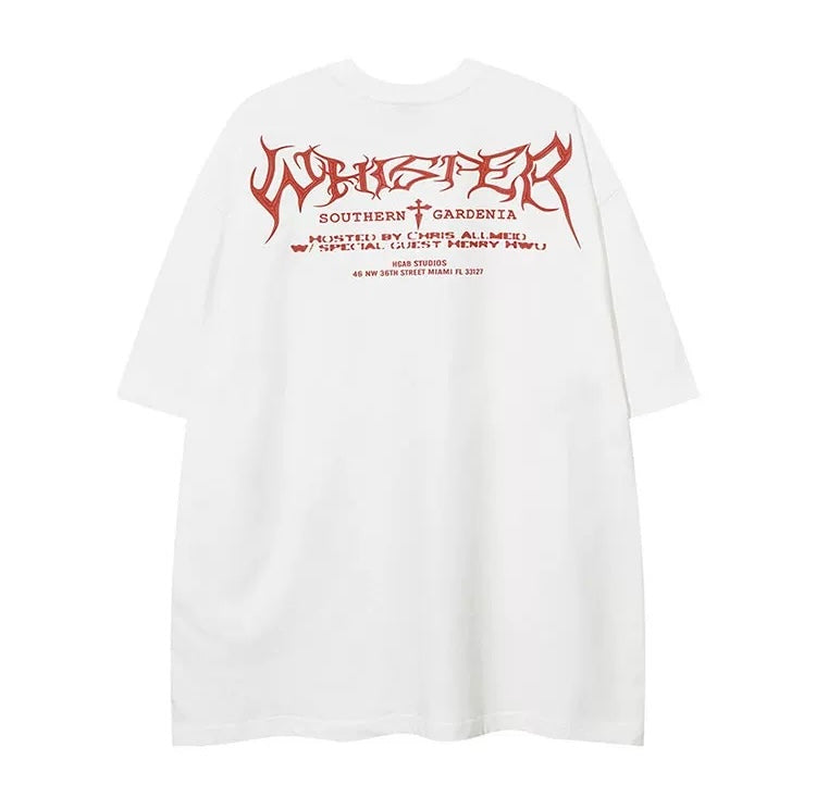 Graffiti Print Cotton T-Shirt