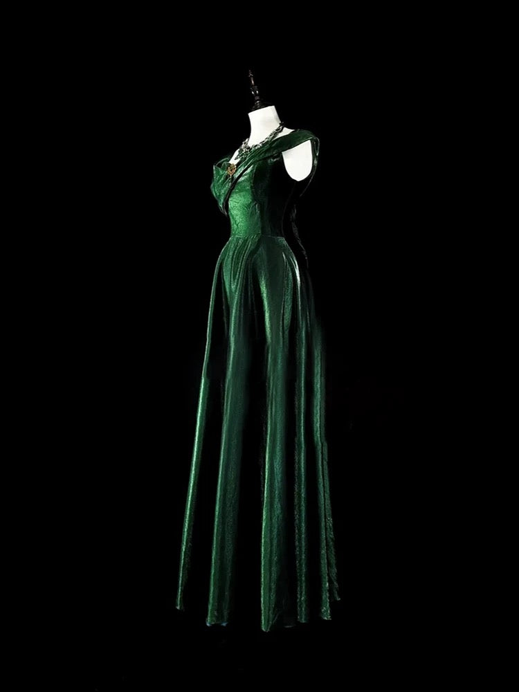 RoyalGreen Velvet Gown