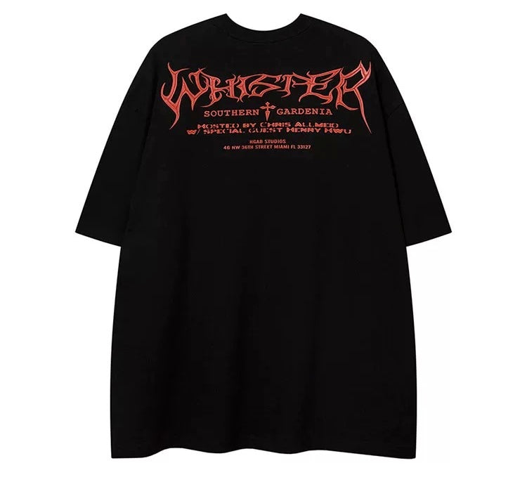 Graffiti Print Cotton T-Shirt
