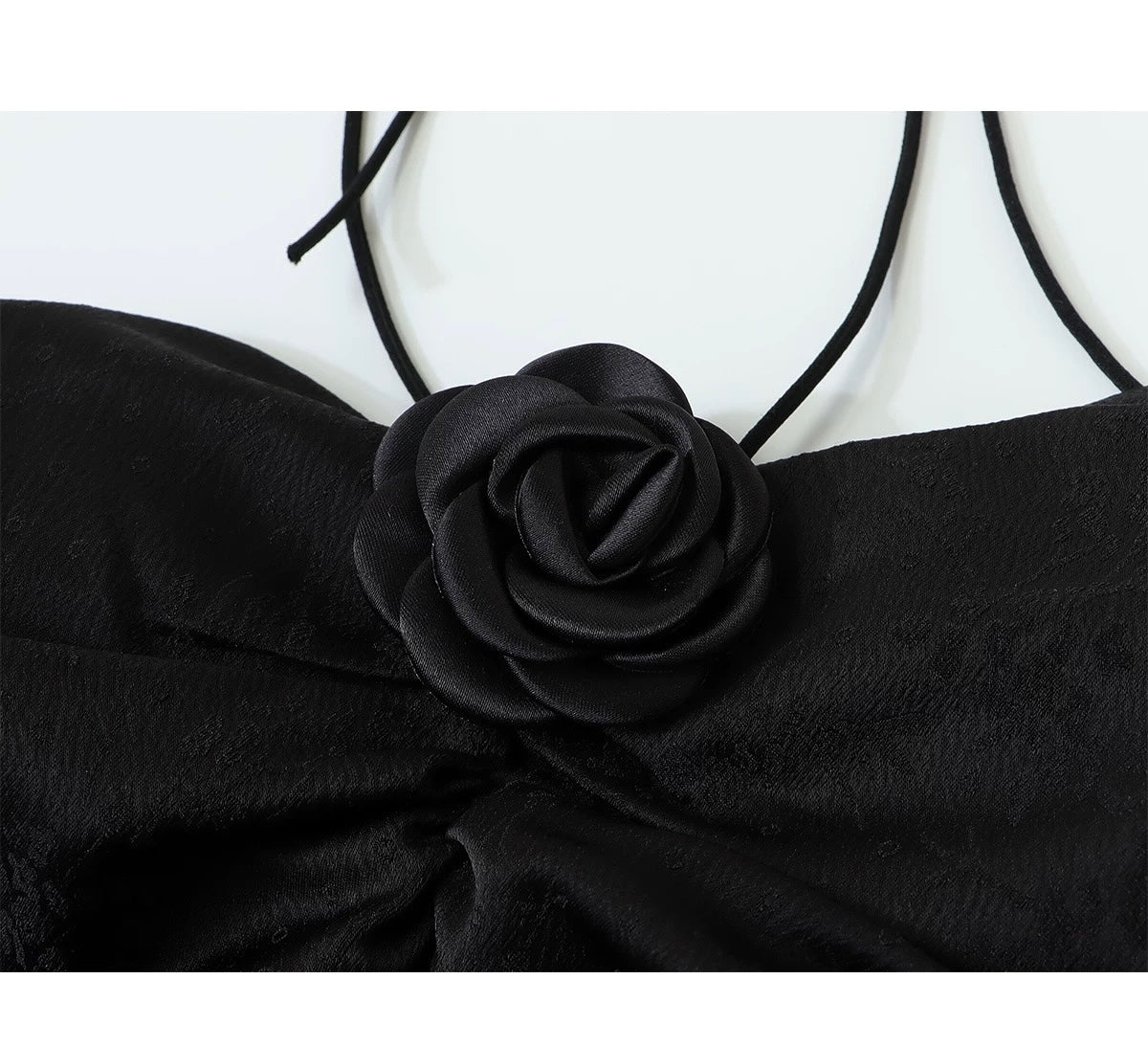 Black Suspender Bandeau Top