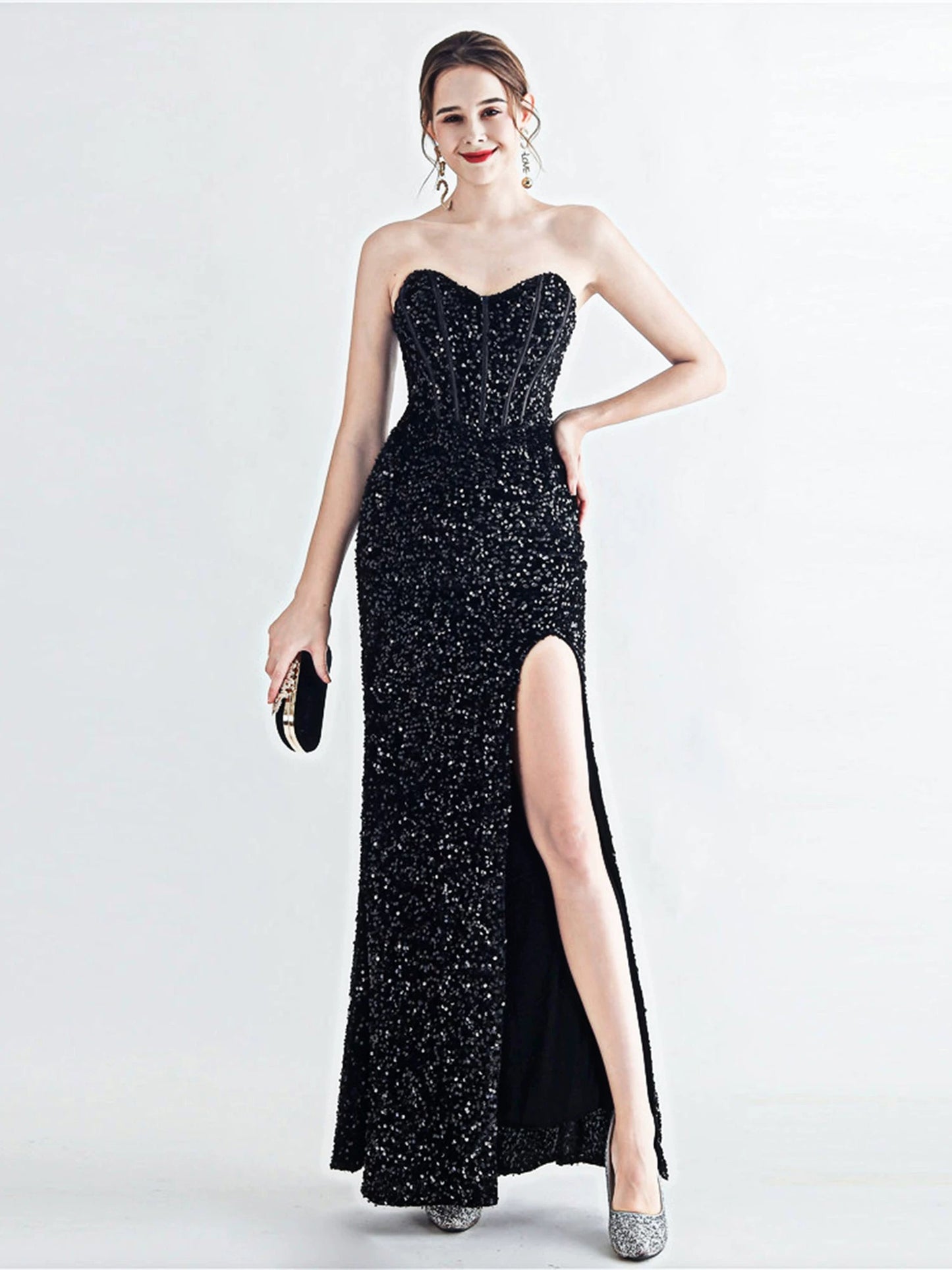 Twilight Glow Sequin Fishtail Dress