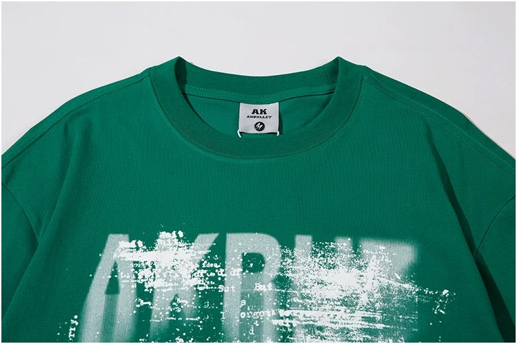Casual High Street Abstract Graffiti Oversized Tee