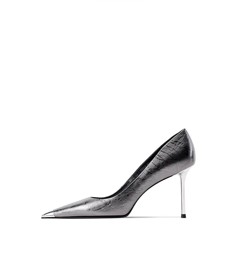 Radiant Edge Metallic Stiletto Heels