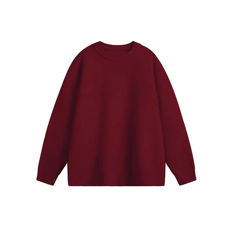 Rustic Ember Oversized Knit Sweater