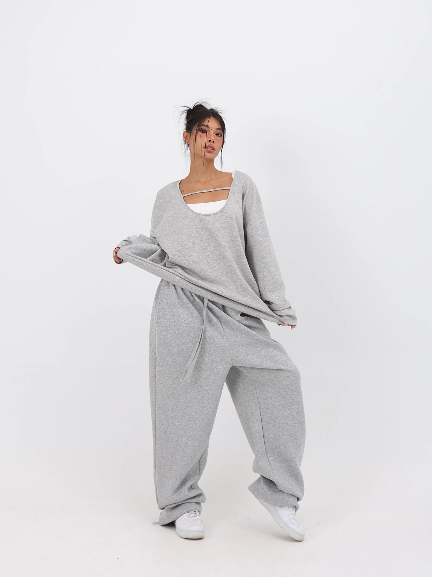 Women's High-Waist Street Style Trousers Comfortable and Trendy