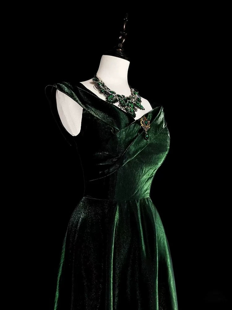 RoyalGreen Velvet Gown
