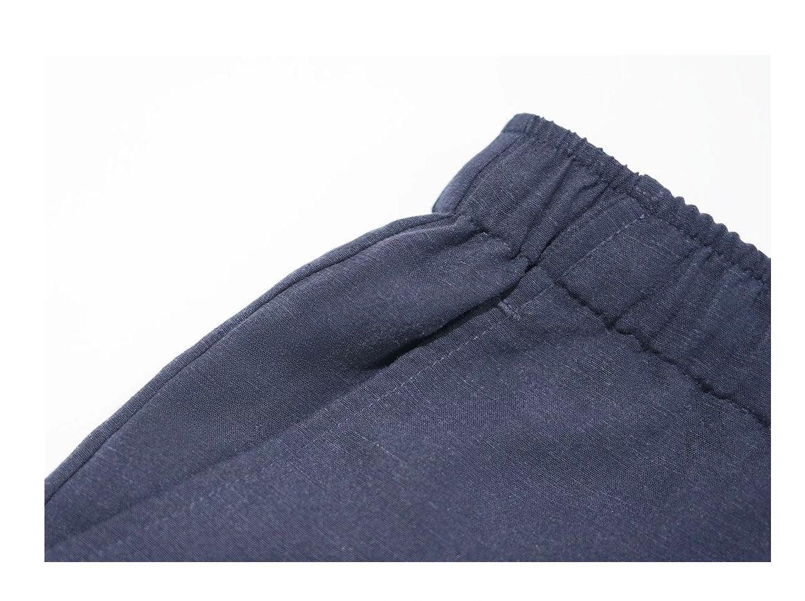 Vintage Low-Rise Linen Pants