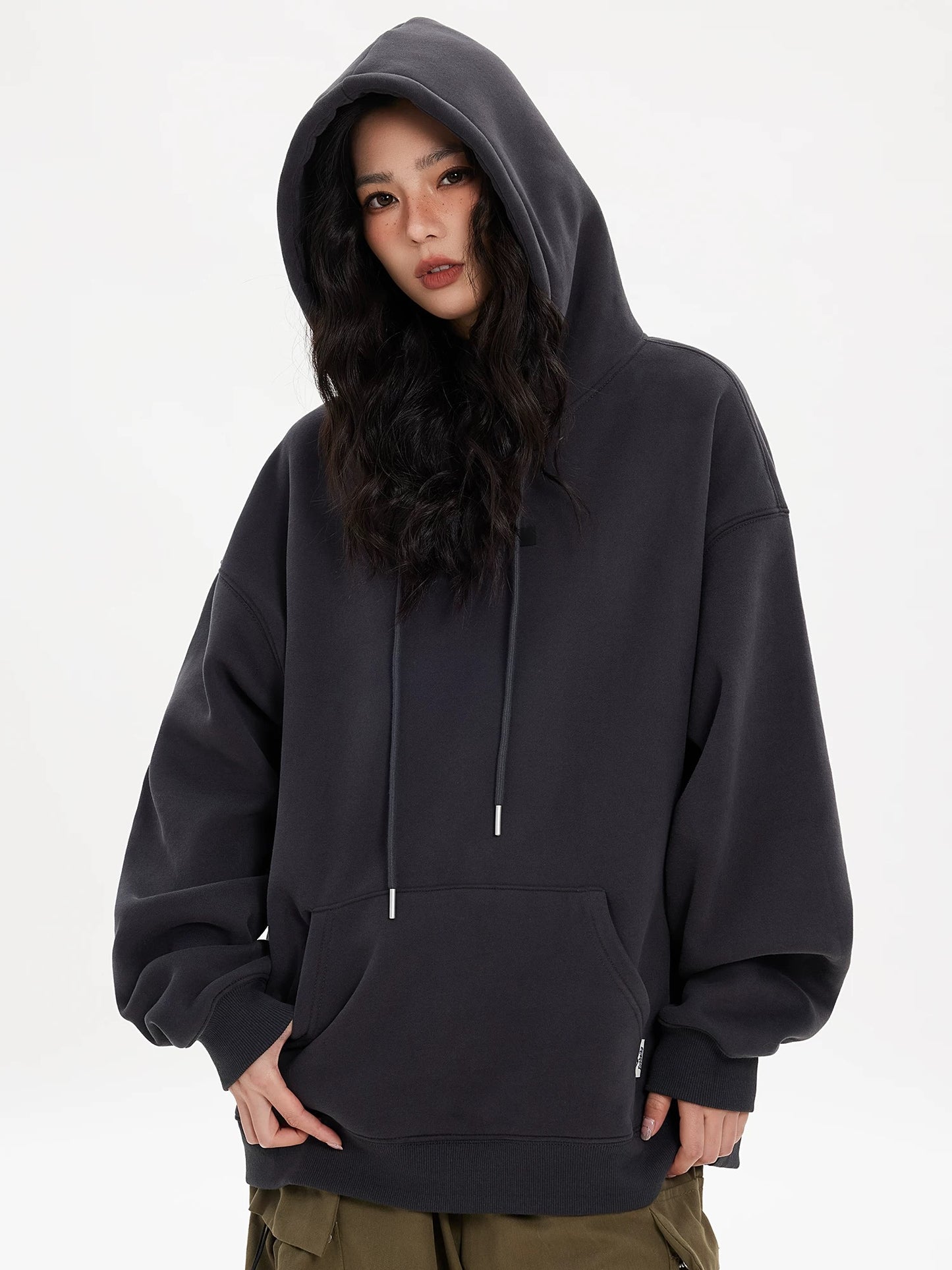 Shadow Mist Oversized Fleece Hoodie