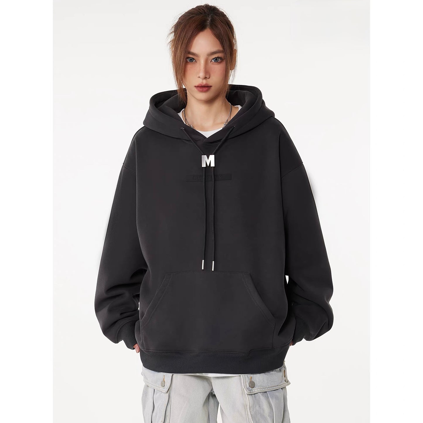 Noir Ember Luxe Street Hoodie